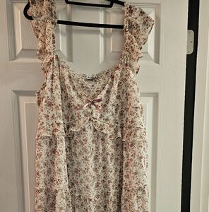Arula Ivory and Rose Dress 3X